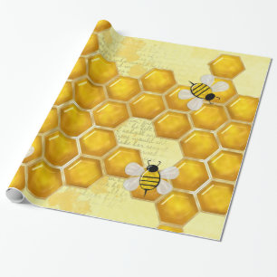 Honey Comb 3D Whimsey Geschenkpapier