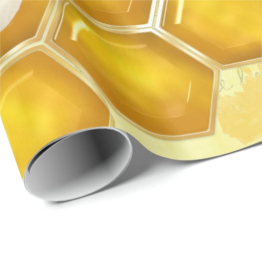 Honey Comb 3D Whimsey Geschenkpapier (Rolleneckpunkt)