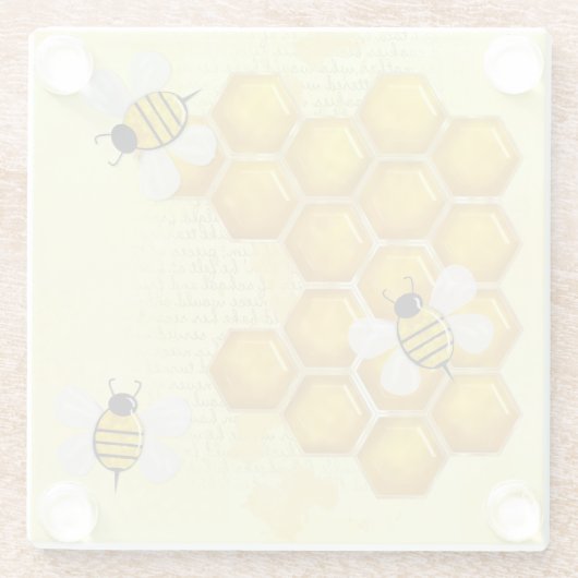 Honey Comb 3D Whimsey Glasuntersetzer (Rückseite)