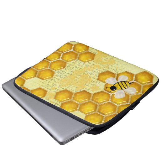 Honey Comb 3D Whimsey Laptopschutzhülle (Vorne Knopf)