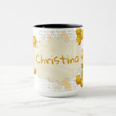 Honey Comb 3D Whimsey NAME Tasse (Zentrum)