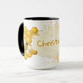 Honey Comb 3D Whimsey NAME Tasse (Vorderseite Links)