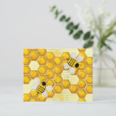 Honey Comb 3D Whimsey Postkarte (Stehend Vorderseite)