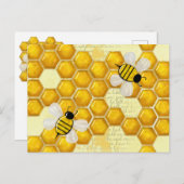 Honey Comb 3D Whimsey Postkarte (Vorne/Hinten)