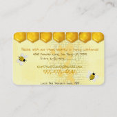 Honey Comb 3D Whimsey Visitenkarte (Rückseite)