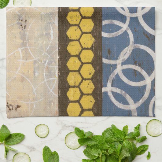 Honey Comb Abstrakt I Küchentuch (Gefaltet)