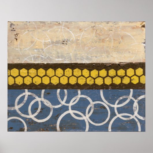 Honey Comb Abstrakt I Poster (Vorne)
