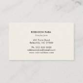 Honey comb & Bee Logo Visitenkarte (Rückseite)