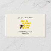 Honey comb & Bee Logo Visitenkarte (Vorderseite)