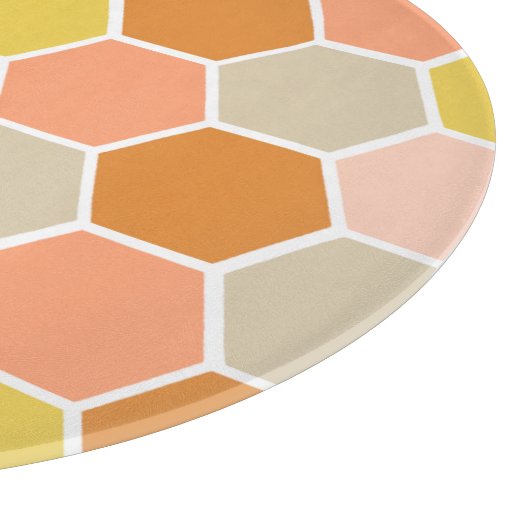 Honey Comb Bumble Bee Glass Cutting Board Schneidebrett (Ecke)