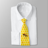 Honey Comb Bumble Bee Neck Tie Krawatte (Gebunden)