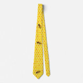 Honey Comb Bumble Bee Neck Tie Krawatte (Vorderseite)