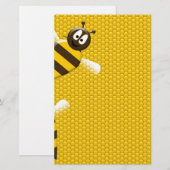Honey Comb Yellow Gold Bees Art Briefpapier (Vorne/Hinten)