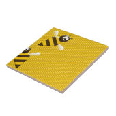 Honey Comb Yellow Gold Bees Art Fliese (Seite)