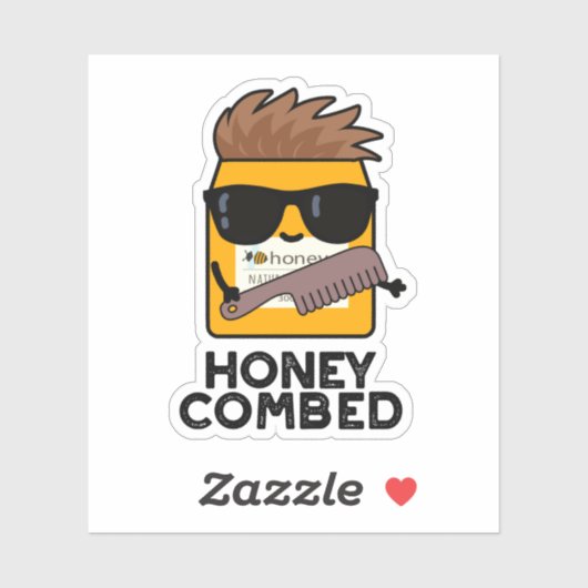 Honey Combed Funny Honey Pun Aufkleber (Blatt)