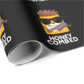 Honey Combed Funny Honey Pun Dark BG Geschenkpapier (Rolleneckpunkt)