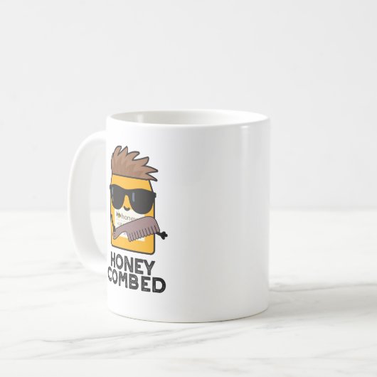 Honey Combed Funny Honey Pun Kaffeetasse (Vorderseite Links)