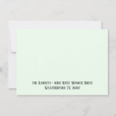 Honey Dew Elegant Jeder Anlass Glückwunschs Flat Karte (Rückseite)