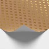 Honey Diamond Cut Brown Maroon Sepia Gold Metall Geschenkpapier (Ecke)