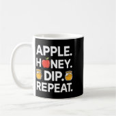Honey Dip Repeat Funny Rosh Hashanah Jewish New Ye Kaffeetasse (Links)