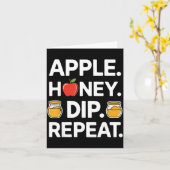 Honey Dip Repeat Funny Rosh Hashanah Jewish New Ye Karte (Gelbe Blume)
