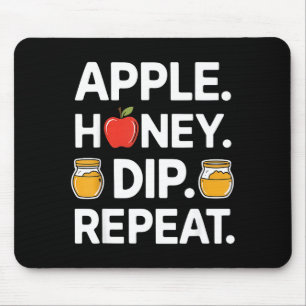 Honey Dip Repeat Lustiges Rosh Hashanah Jüdisches Mousepad