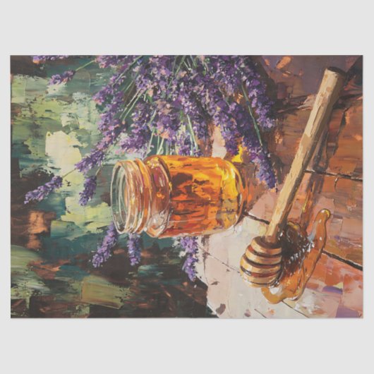 Honey Dipper und Lavender Landschaftliche Decoupag Seidenpapier (Vorderseite)