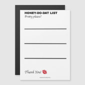 Honey Do Dat List Magneteinladung (Vorne/Hinten)