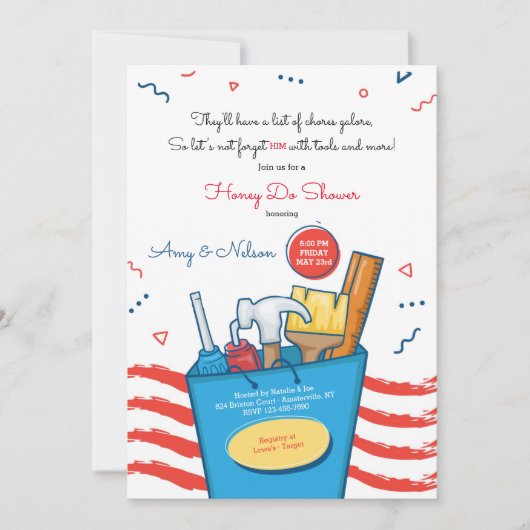 Honey Do Dusche Einladung (Vorderseite)