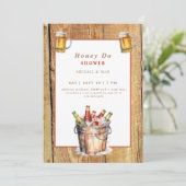 Honey Do GRILLEN Beer Bucket Couples Polterabend Einladung (Stehend Vorderseite)
