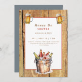Honey Do GRILLEN Beer Bucket Couples Polterabend Einladung (Vorne/Hinten)
