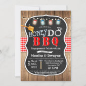 Honey Do GRILLEN Paares Verlobung Einladung (Vorderseite)