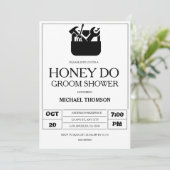 Honey Do Groom Dusche Einladung (Stehend Vorderseite)