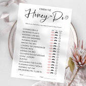 Honey Do List Brautparty Game Einladung