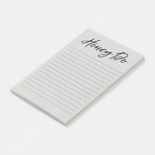 Honey Do List Grau Notepad Post-it Klebezettel (angewinkelt)