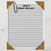 Honey-Do-List-Letterhead-Geschirr (Vorderseite)
