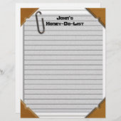 Honey-Do-List-Letterhead-Geschirr (Vorne/Hinten)