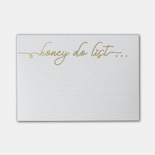 Honey Do List Notepad, Imitats Gold Paint, Punkte Post-it Klebezettel