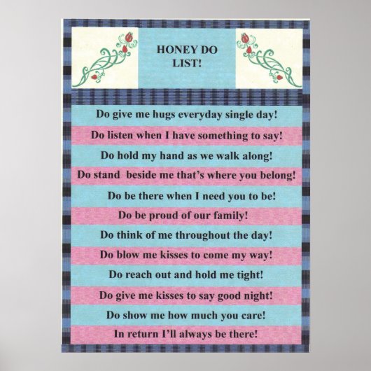 HONEY DO LIST! POSTER (Vorne)