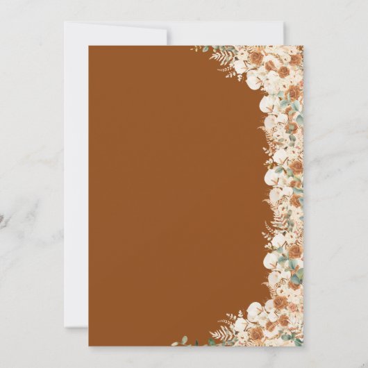 Honey Do List Spiel | Boho Terracotta Floral Brida (Rückseite)