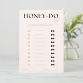 Honey-Do-Liste Einladung (Stehend Vorderseite)