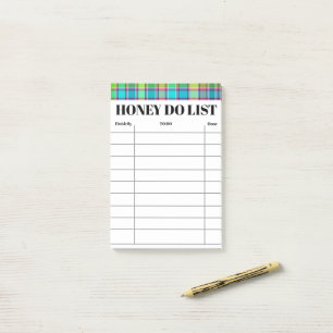 Honey-Do-Liste für Heim- und Familientasks mit Kar Post-it Klebezettel