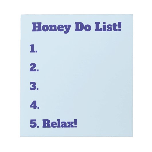 Honey-Do-Liste Notizblock (Vorderseite)