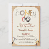 Honey Do Paares Dusche Einladung (Vorderseite)