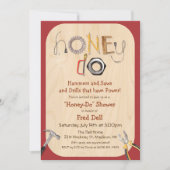 Honey Do Paares Dusche Einladung (Vorderseite)