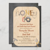 Honey Do Paares Dusche Einladung (Vorne/Hinten)