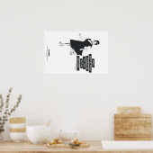 Honey, don't be afraid to reach for the stars... poster (Küche)