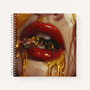 Honey Drip Beauty – Sinnliche goldene Porträts von Notizblock