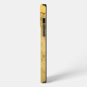 Honey Drip Gold Initial Typography Honigwabe  iPhone Hülle (Linke Seite)