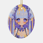 Honey Drip Kawaii Chibi Mädchen Keramik Ornament (Rechts)
